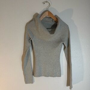 Marled Shimmer Cowl Neck Sweater